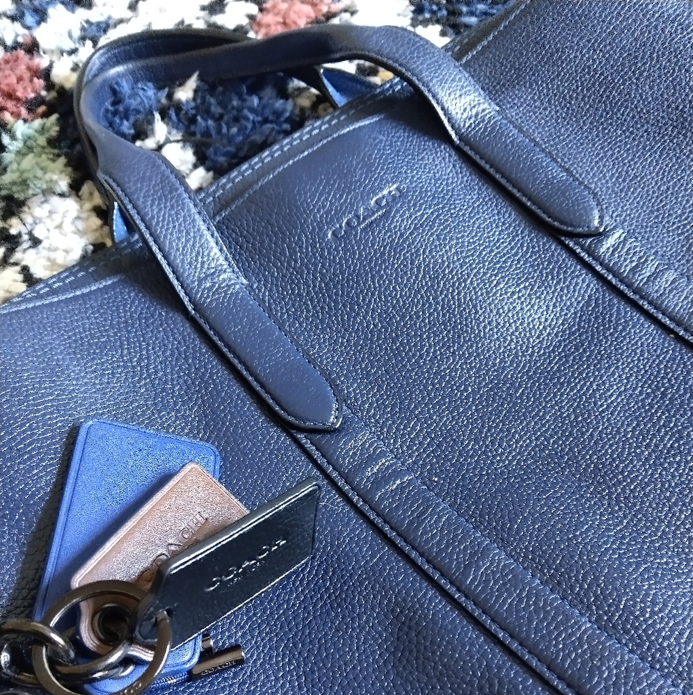 Coach Blue Leather Bag - Picture 2 of 4
